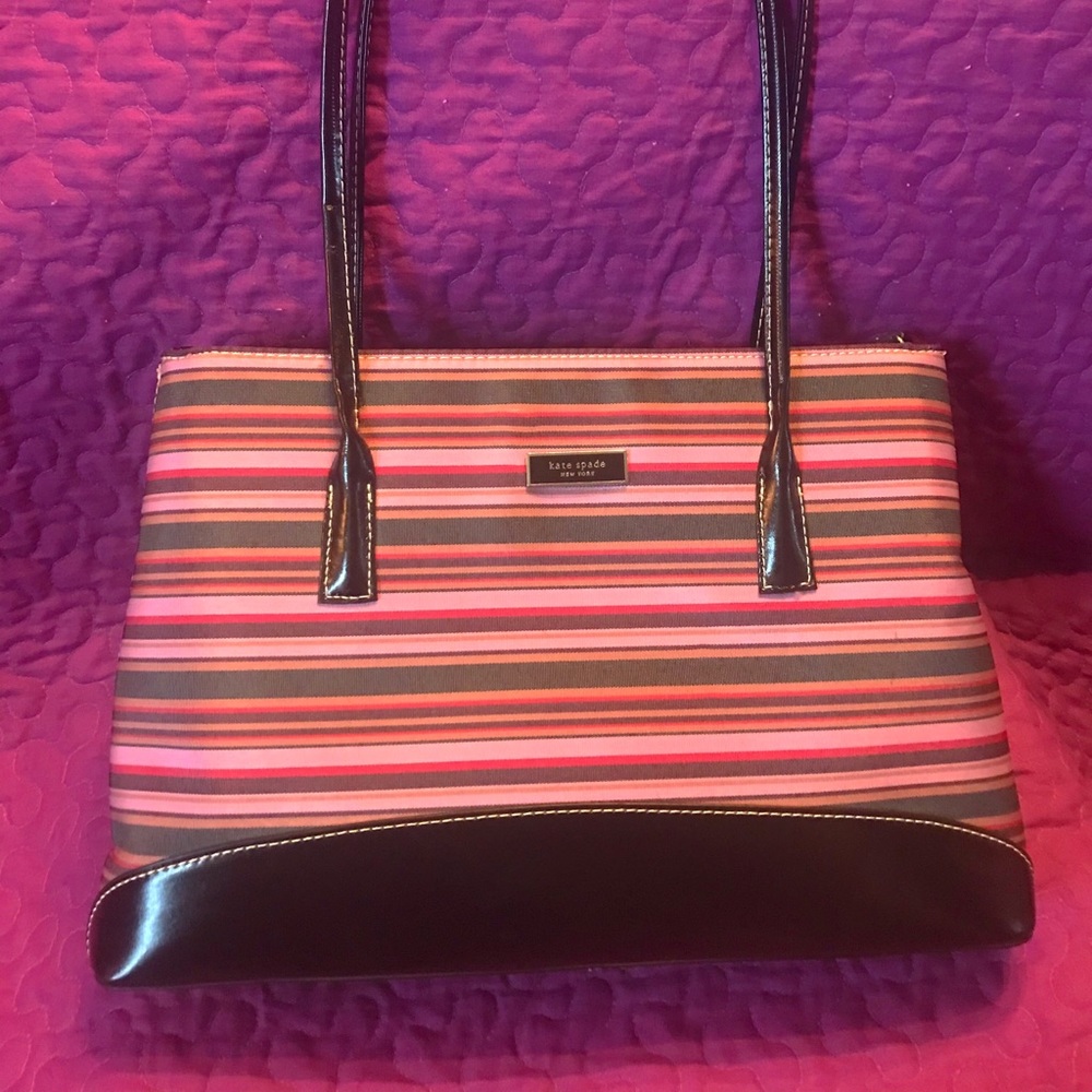 Kate Spade striped hand bag